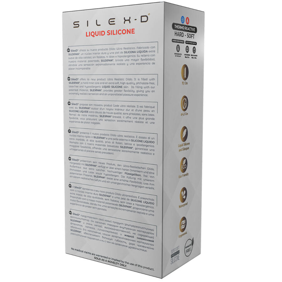 SILEXD - PENE REALÍSTICO MODELO 8 SILICONA LÍQUIDA 20.6 CM