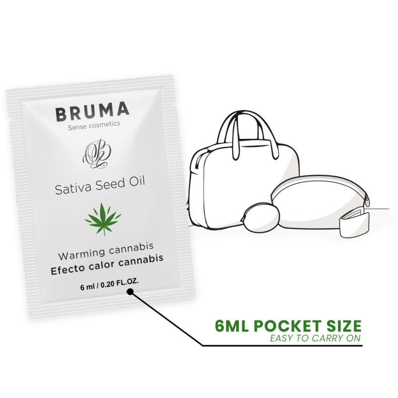 BRUMA - 6 ML GEL DESLIZANTE CON ACEITE DE SEMILLA EFECTO CALOR SABOR CANNABIS