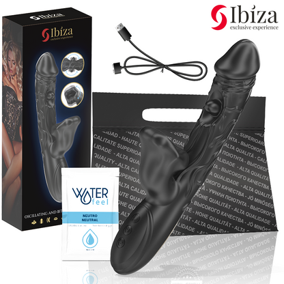 IBIZA - VIBRADOR Y ESTIMULADOR DE CLÍTORIS CON EFECTO MORDEDOR Y ROTACIÓN