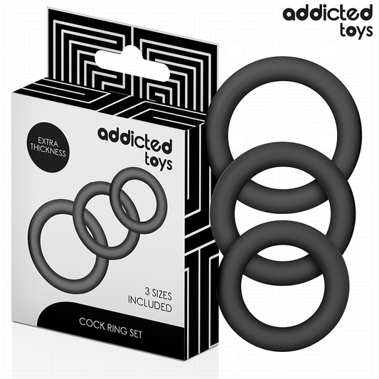 ADDICTED TOYS - SET DE ANILLOS SILICONA MODELO 1