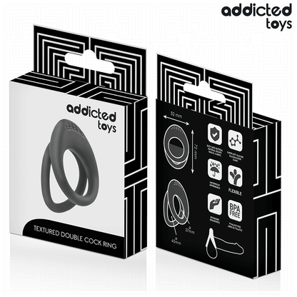 ADDICTED TOYS - ANILLO TEXTURIZADO DOBLE PARA EL PENE