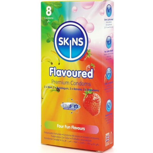 SKINS - MULTI SABORES PRESERVATIVOS PREMIUM PACK 8
