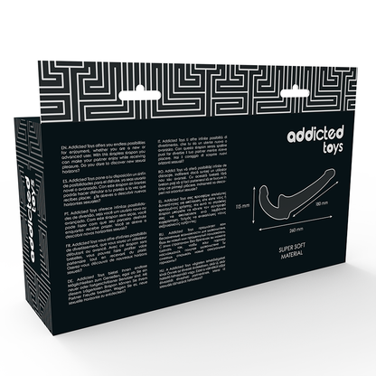 ADDICTED TOYS - DILDO CON ARNÉS SIN SUJECIÓN NEGRO