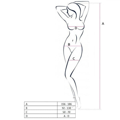 PASSION - WOMAN BS047 BODYSTOCKING NEGRO TALLA ÚNICA